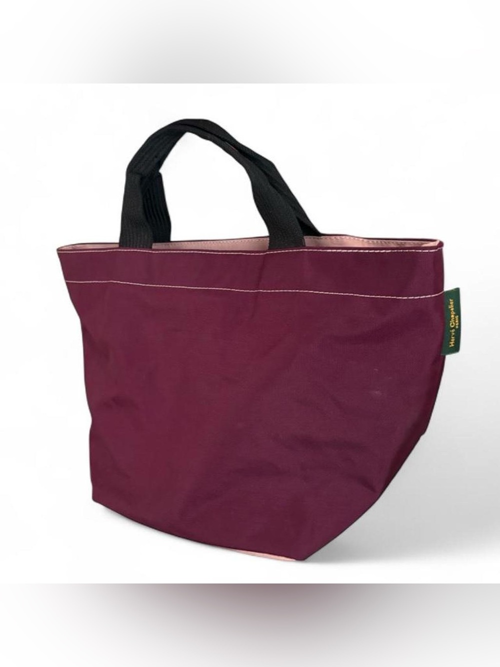 Herve Chapelier Square Base Medium Top Handle Nylon Bag